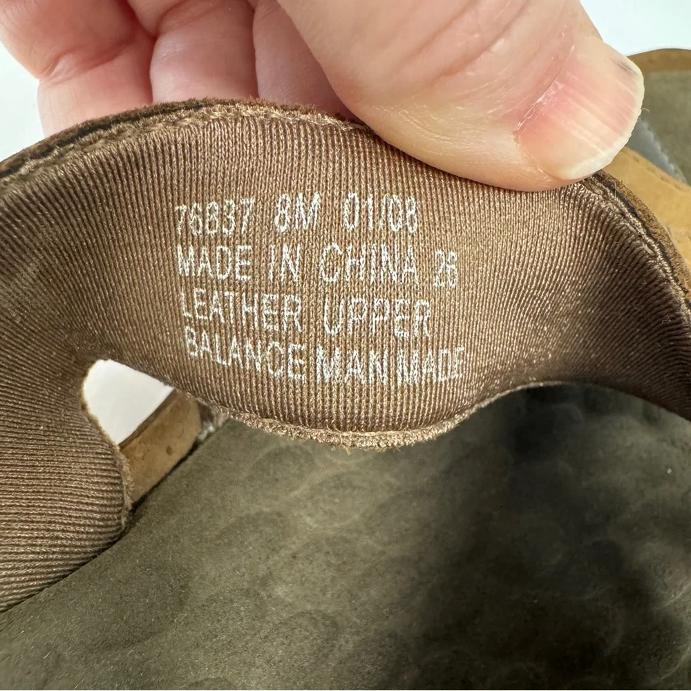 Clarks Privo multi taupe brown‎ wedge sandal size 8